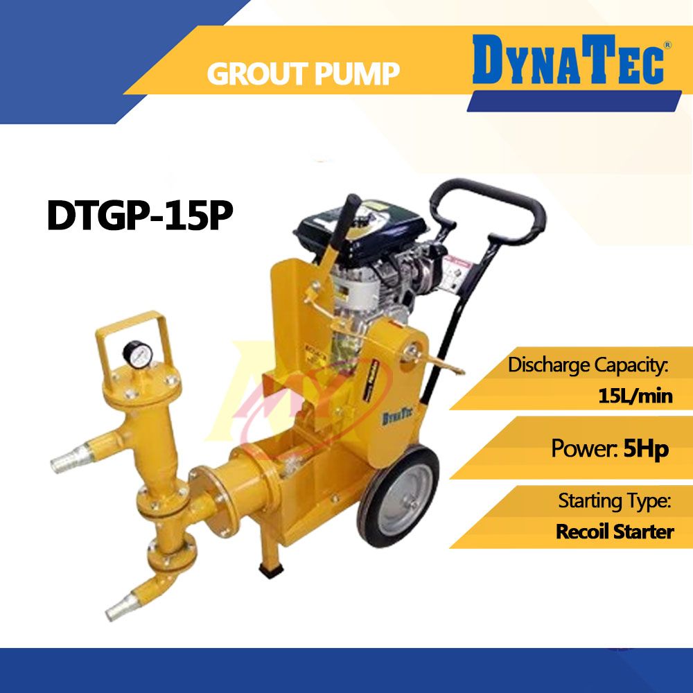DYNATEC DTGP-15P Petrol Grout Pump DTGP-15P with Robin EY-20D or Honda GX-160 or Equivalent Engine