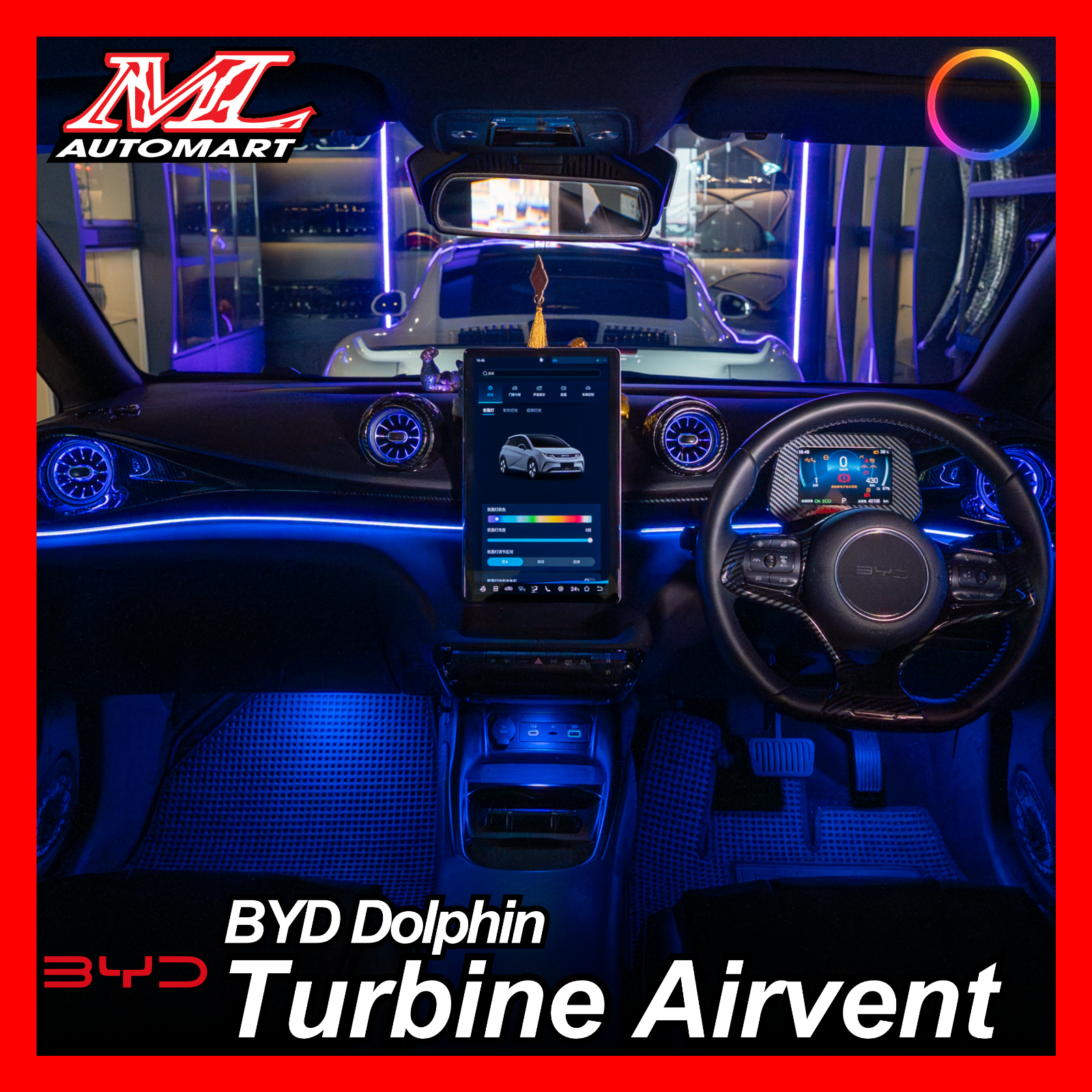 BYD Dolphin Ambient Light : Turbine Airvent