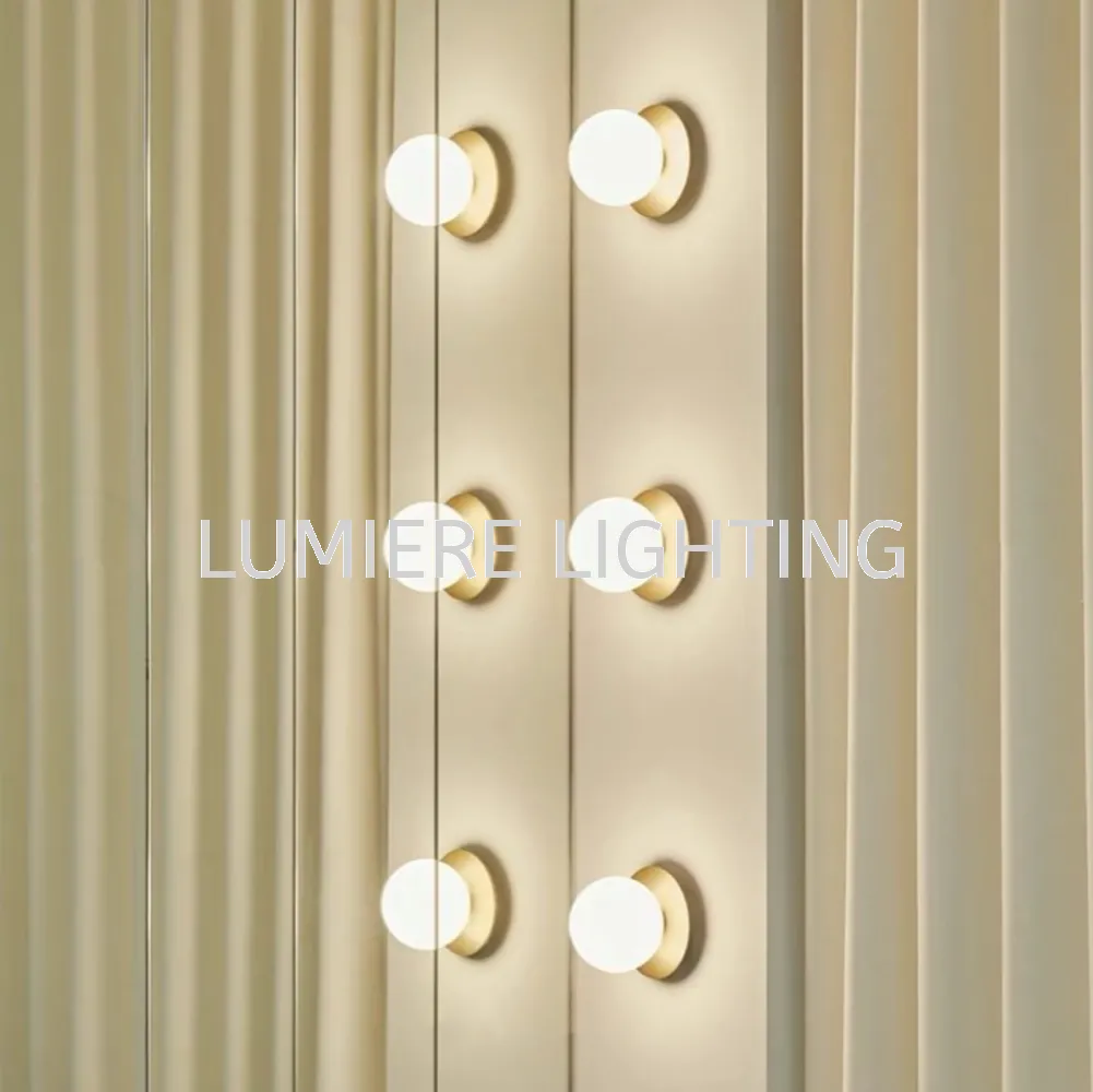 Post Modern Nordic Luxury Gold Globe Wall Light