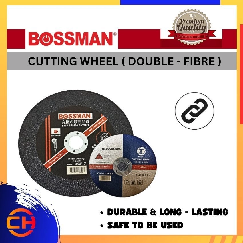 BOSSMAN DIAMOND CUTTING WHEEL BCF4 / BCF7/ BCF16 CUTTIG WHEEL ( DOUBLE FIBRE )