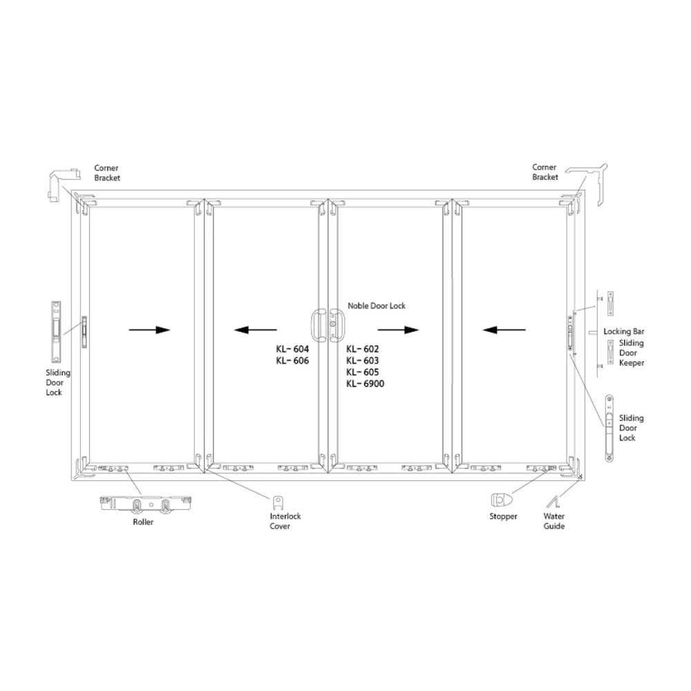 EXPOSED FOLDING DOOR