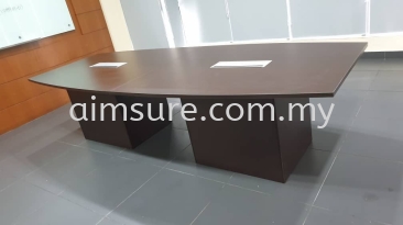 Rectangular conference table c/w wooden base