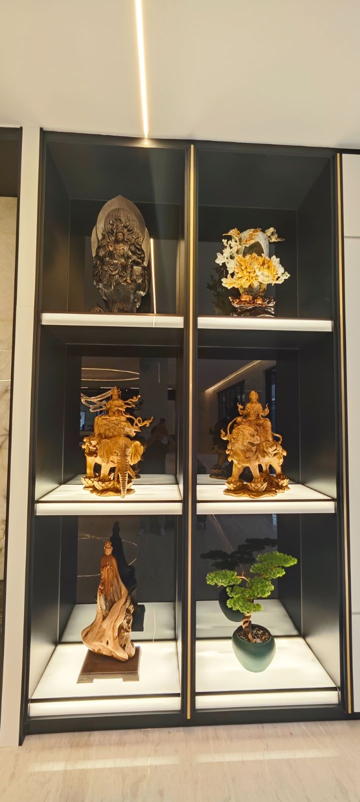 Custom Made Display cabinet with LED-lit shelving in Kuala Lumpur