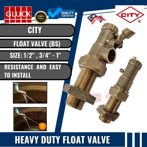 BS CITY Brass Float Valve size 1/2" / 3/4"/ 1" Pelampung air / pelampung bola / bola tanki HEAVY DUTY BS