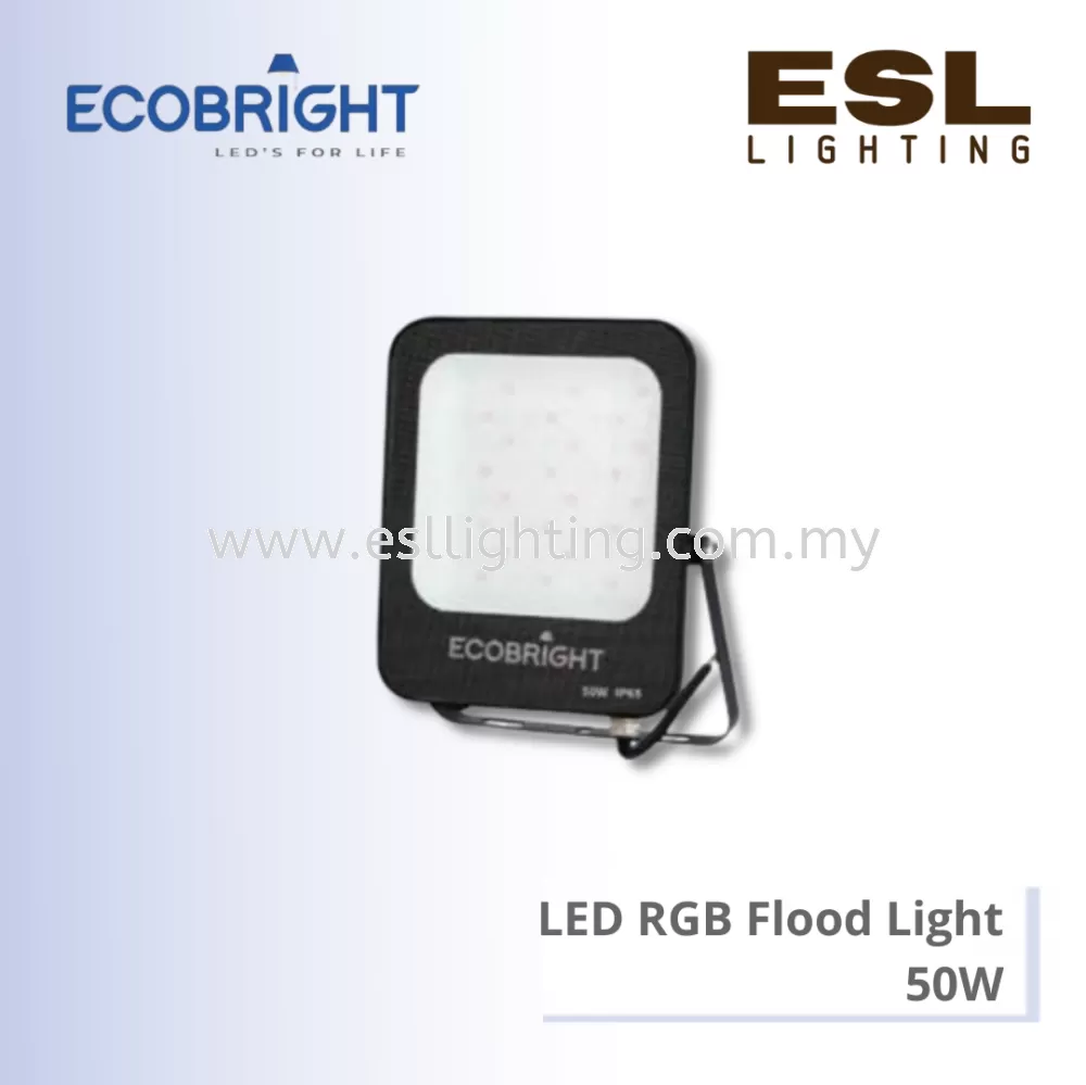 ECOBRIGHT LED RGB Flood Light 50W - EB-FL-08 [SIRIM] IP65