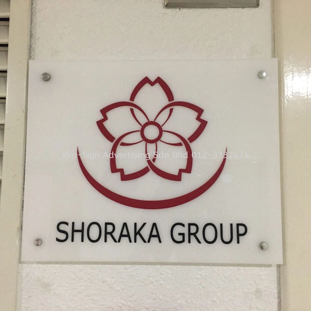 ACRYLIC CUT OUT AND ACRYLIC PANEL (SHORAKA GROUP, KL, 2020)