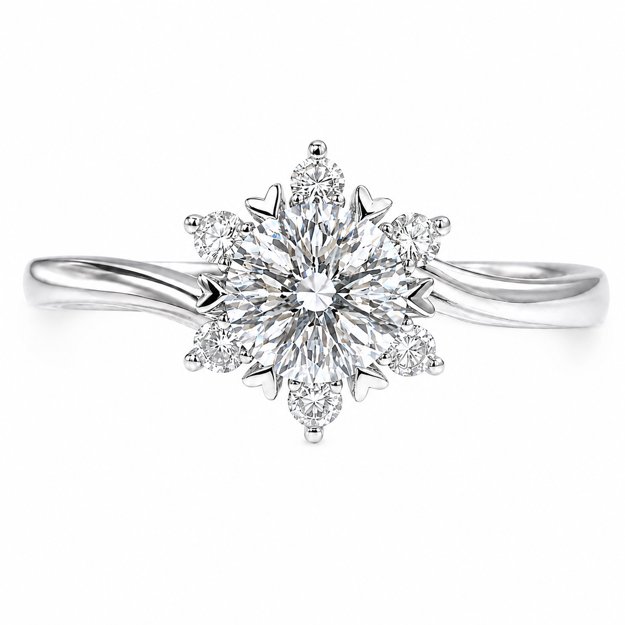 Roman & Co庐 Aurevon Snowflake Halo Engagement Ring