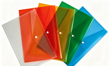 PLASTIC FOLDER SINGLE BUTTON A4