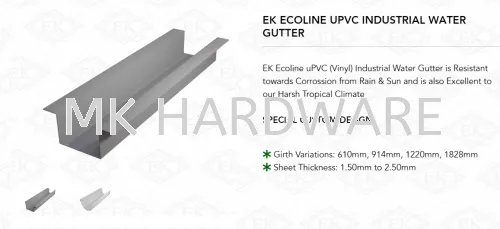 EK ECOLINE UPVC INDUSTRIAL WATER GUTTER