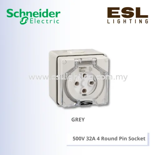 SCHNEIDER S56 Series & 66 Series 500V 32A 4 Round Pin Socket - S56SO432GY