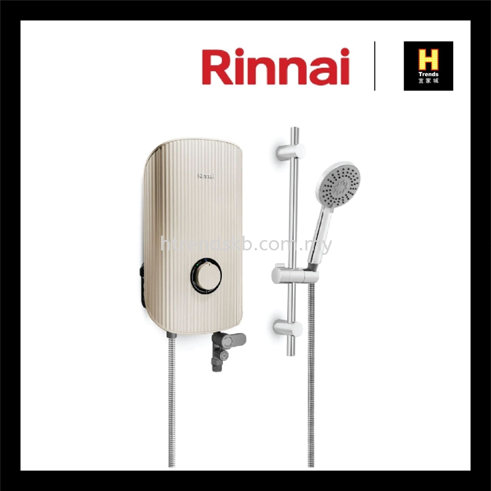Rinnai Sen Electric Water Heater DC Pump - Hand Shower REI-E380DP-C-BG (Sandy Beach)