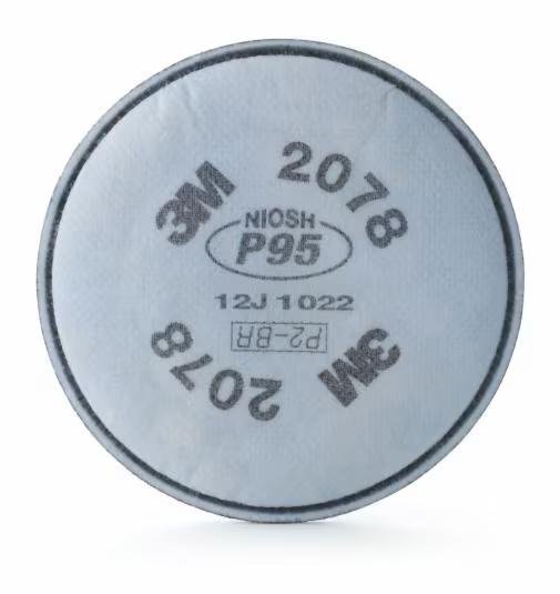 3M™ Particulate Filter 2078, P95, with Nuisance Level Organic Vapor/Acid Gas Relief