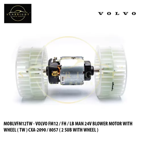 MOBLVFM12TW - VOLVO FM12 / FH / LB MAN 24V BLOWER MOTOR WITH WHEEL ( TW ) CXA-2090 / 8057 / KM5518 ( 2 SUB WITH WHEEL )