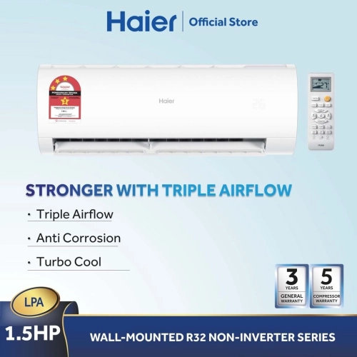 Haier 1.5HP Non Inverter Air Conditioner R32 HSU-13LPA21