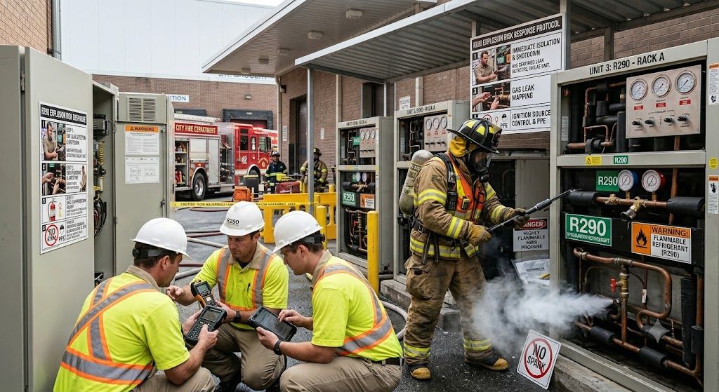 R290 explosion risk response