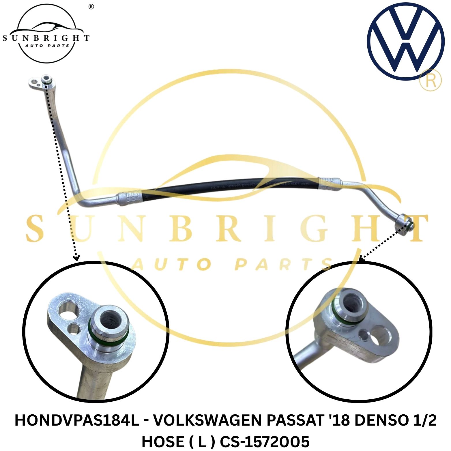 HONDVPAS184L - VOLKSWAGEN PASSAT '18 DENSO 1/2 HOSE ( L ) CS-1572005