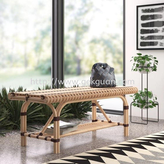 BENCH 021 - RATTAN BENCH