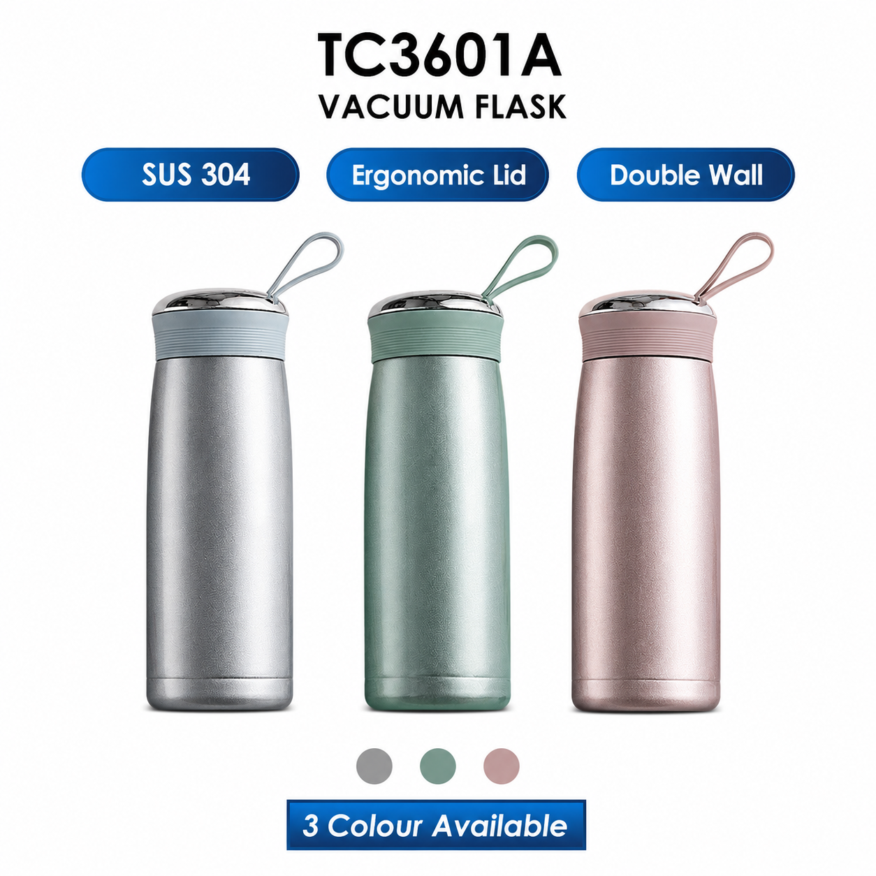 TC3601A - STYLO STAINLESS STEEL VACUUM FLASK
