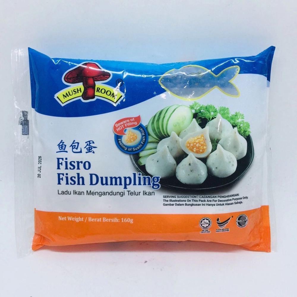 Mushroom Fisro Fish Dumpling蘑菇牌魚包蛋160g