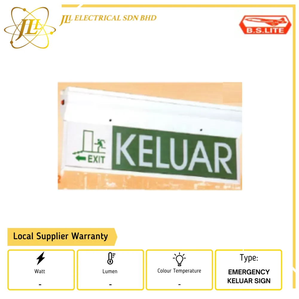 BSLITE SLIM EMERGENCY KELUAR SIGN KR-LED 2