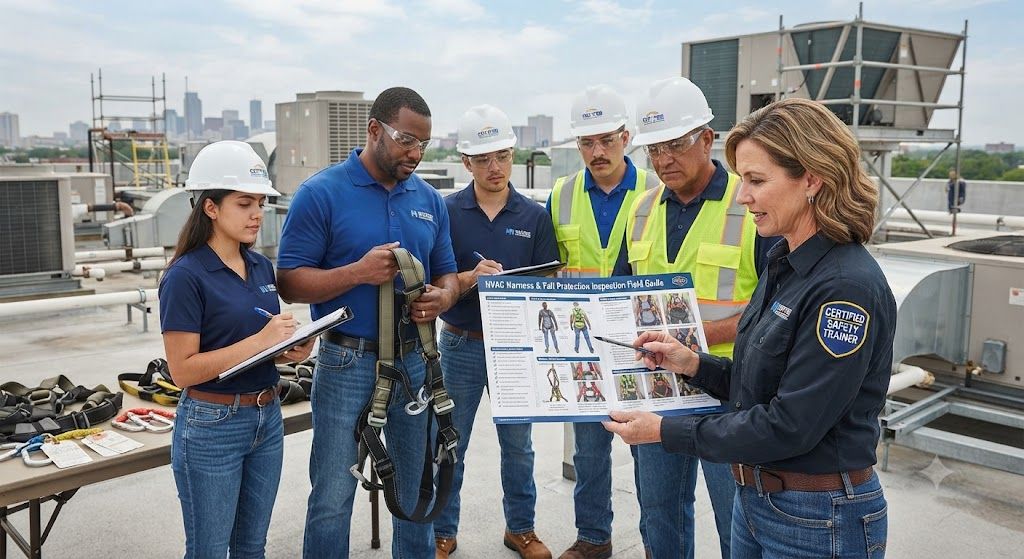 HVAC safety harness inspection training guide