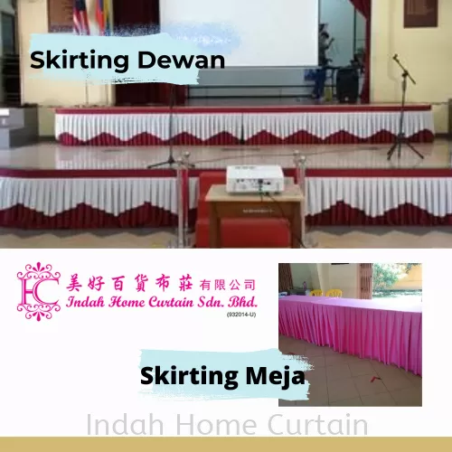 Dewan Pentas Skirting Meja Skirting Customized Skirting - Sekolah SMK Convert Sentul, Selangor