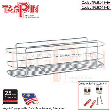 Tagpin TPMR611-45 1-Tier Multiple Bathroom and Kitchen Rack