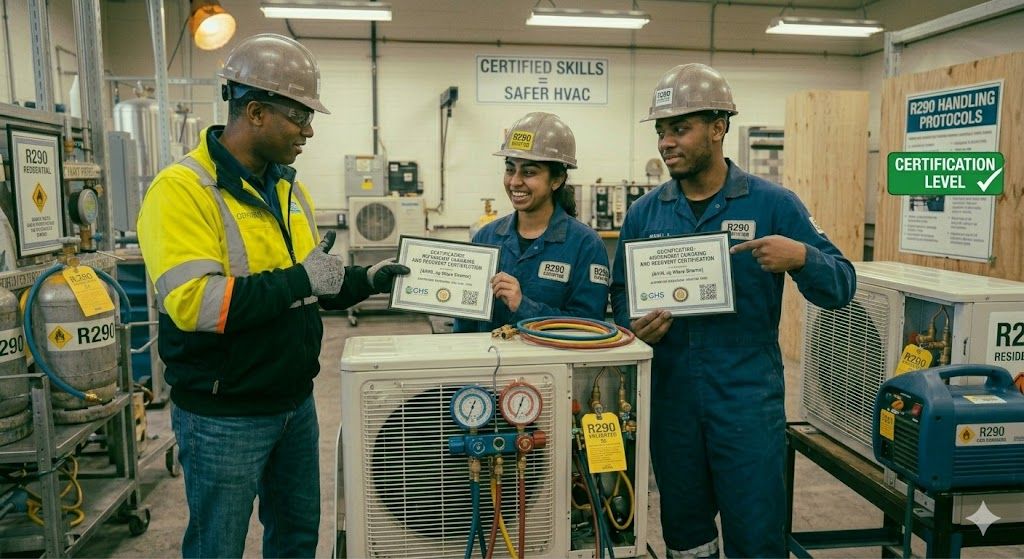R290 charging and recovery certification