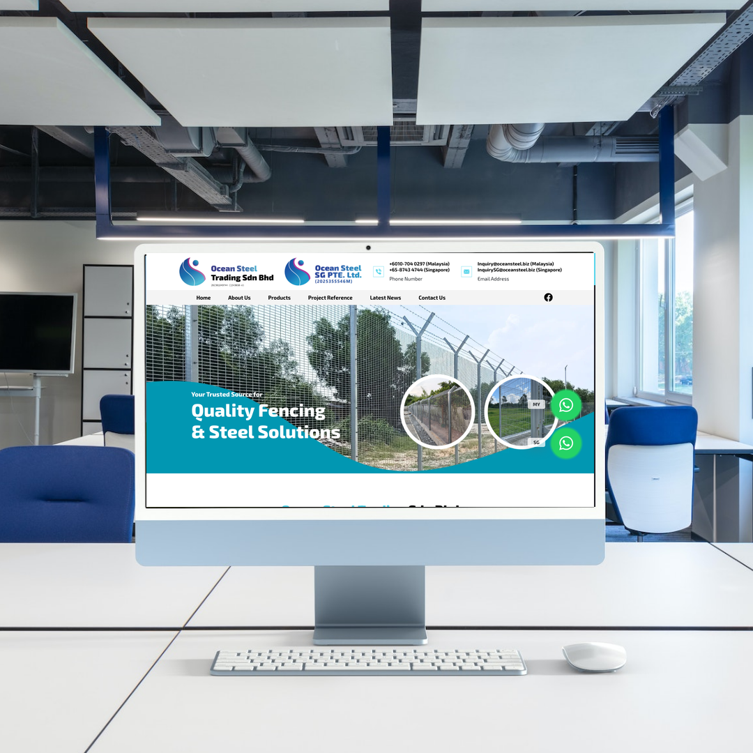 Ocean Steel Trading Sdn Bhd Website Design & SEO Case Study | Security Fence Manufacturer in Johor