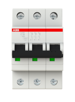 ABB	S203-C20 MINIATURE CIRCUIT BREAKER-3P-C-20A