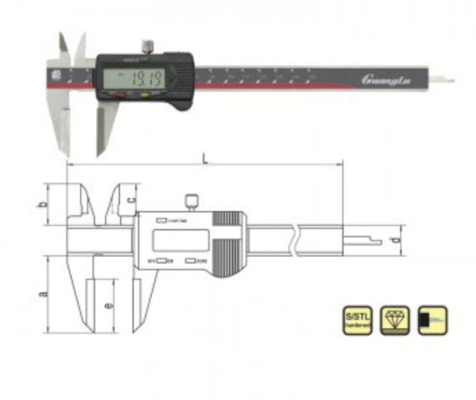 GUANGLU Digital knife-edge calipers