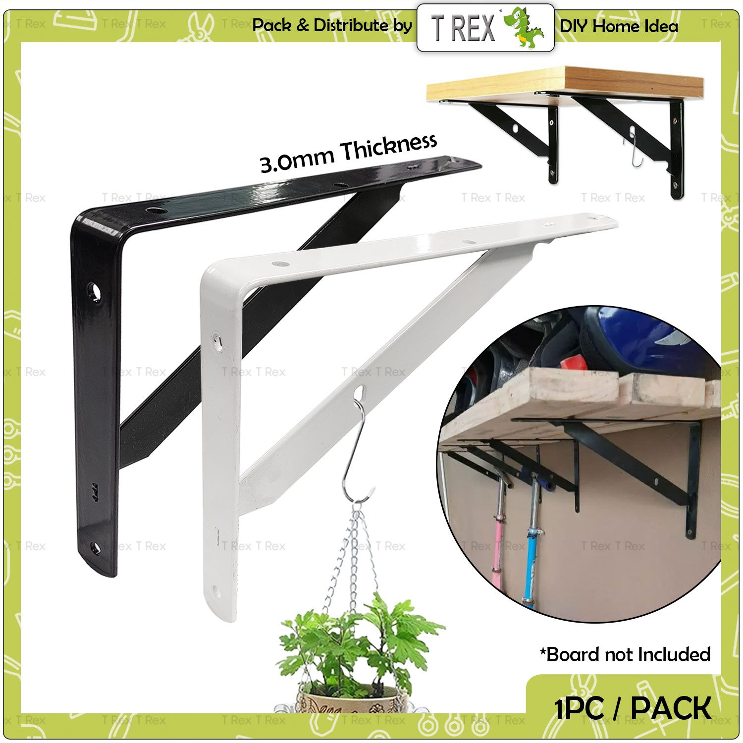T Rex DIY Heavy Duty Wall Shelf