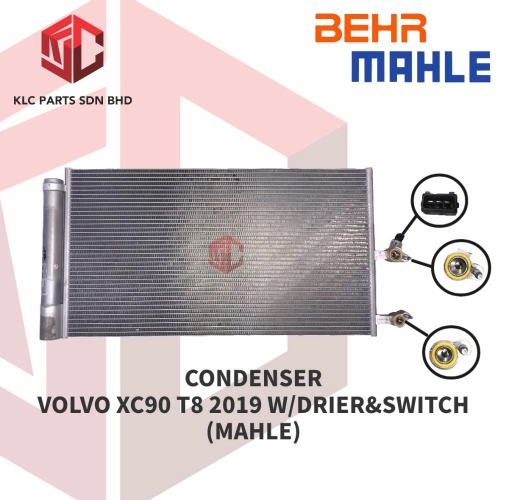 CONDENSER VOLVO XC90 T8 2019 W/DRIER & SWITCH (MAHLE)