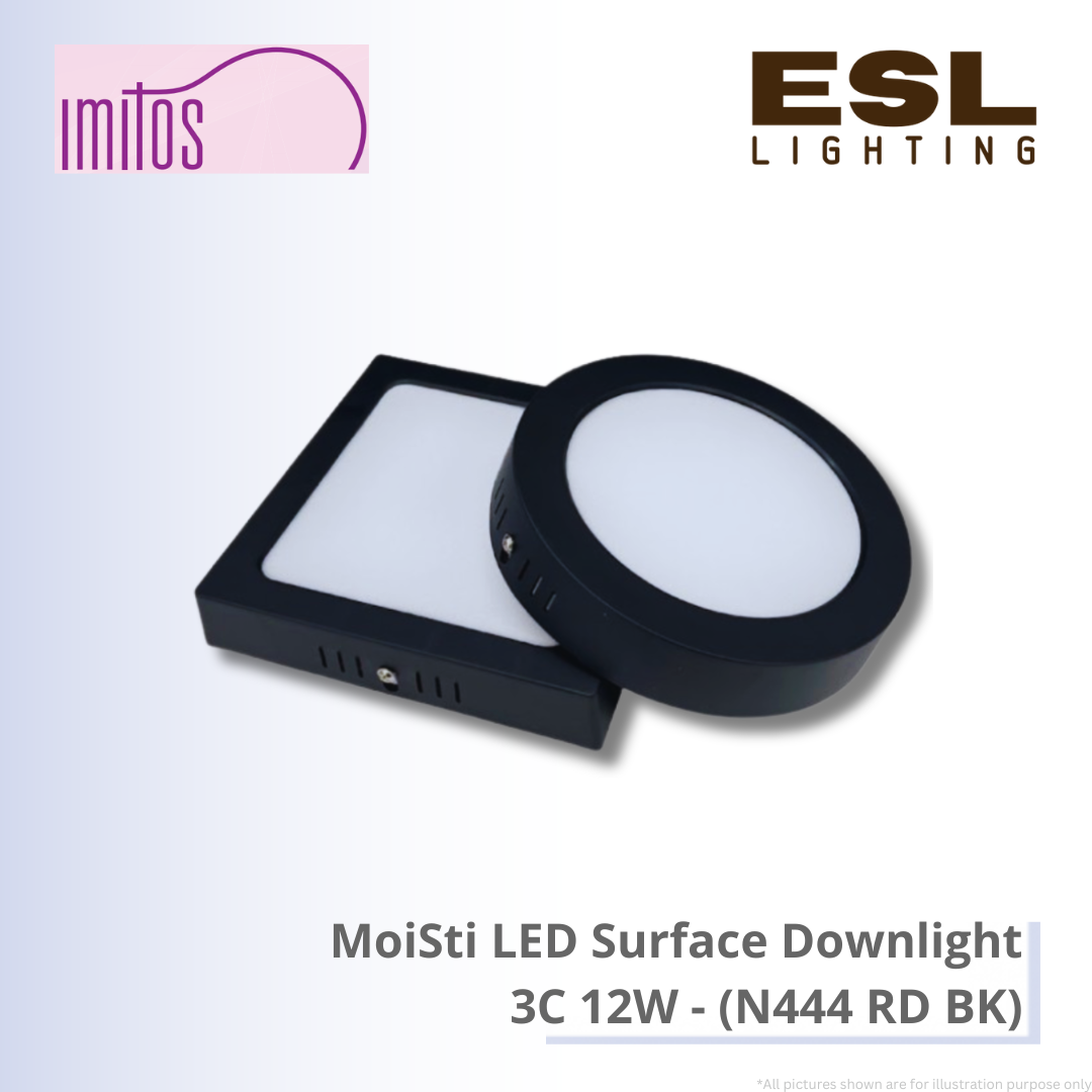 IMITOS MoiSti LED Surface Downlight 3C 12W - N444 RD BK