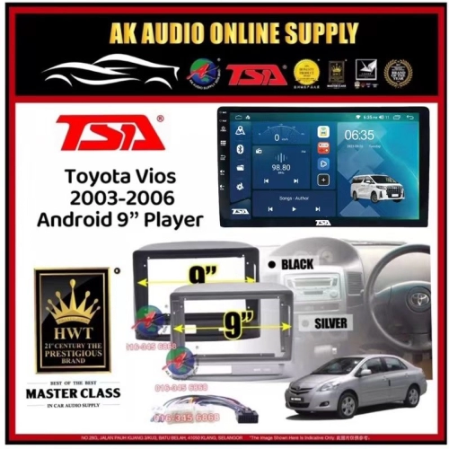 818 2+32GB◾TSA Vios 2003 - 2006 Android 9'' inch DSP/QLED/CARPLAY Car Player Monitor - AK Audio Supply Sdn Bhd