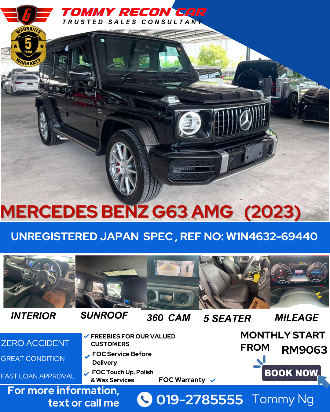 2023 MERCEDES BENZ G63 AMG 3K MILEAGE