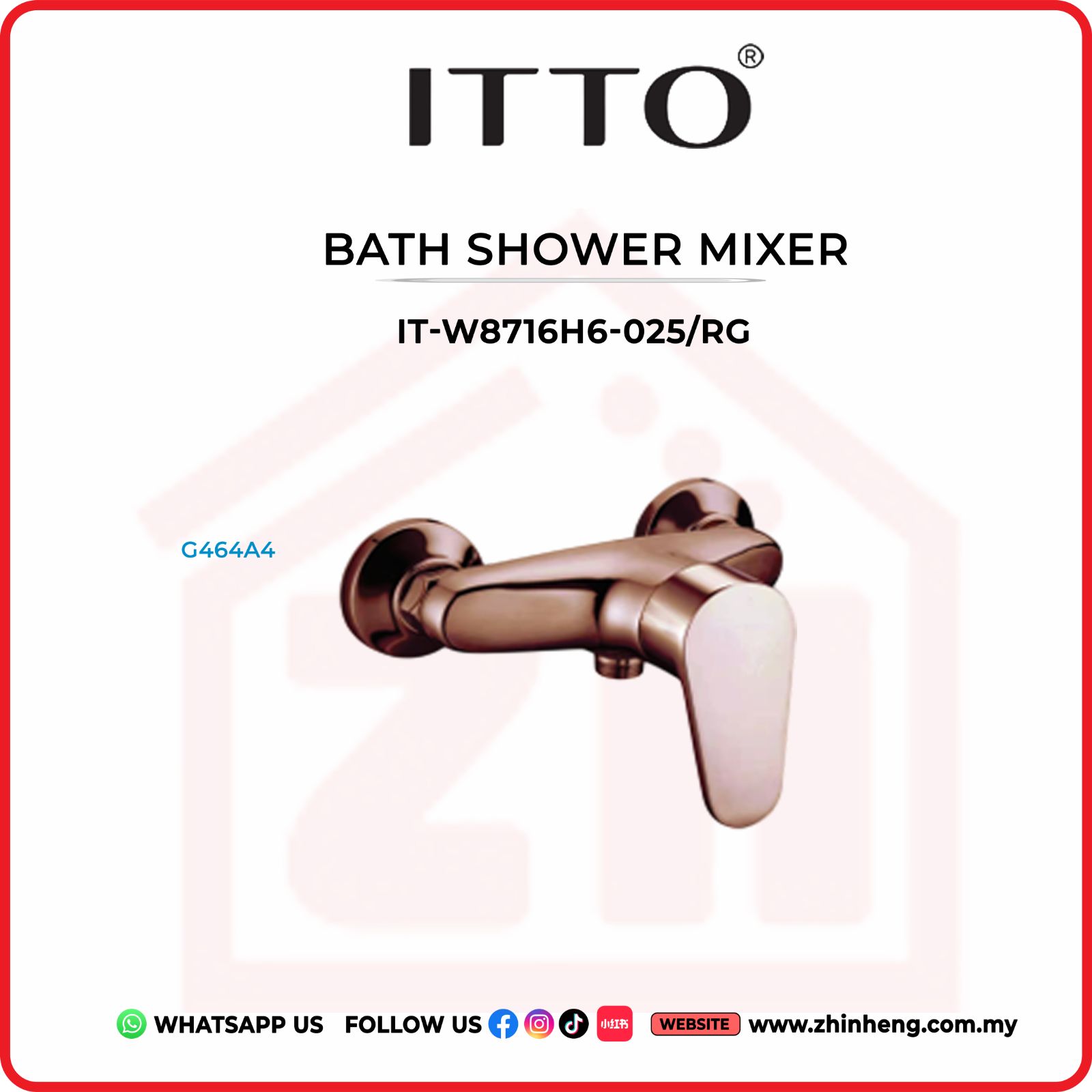 ITTO BASIN TAP MIXER IT-W8716H6-025/RG