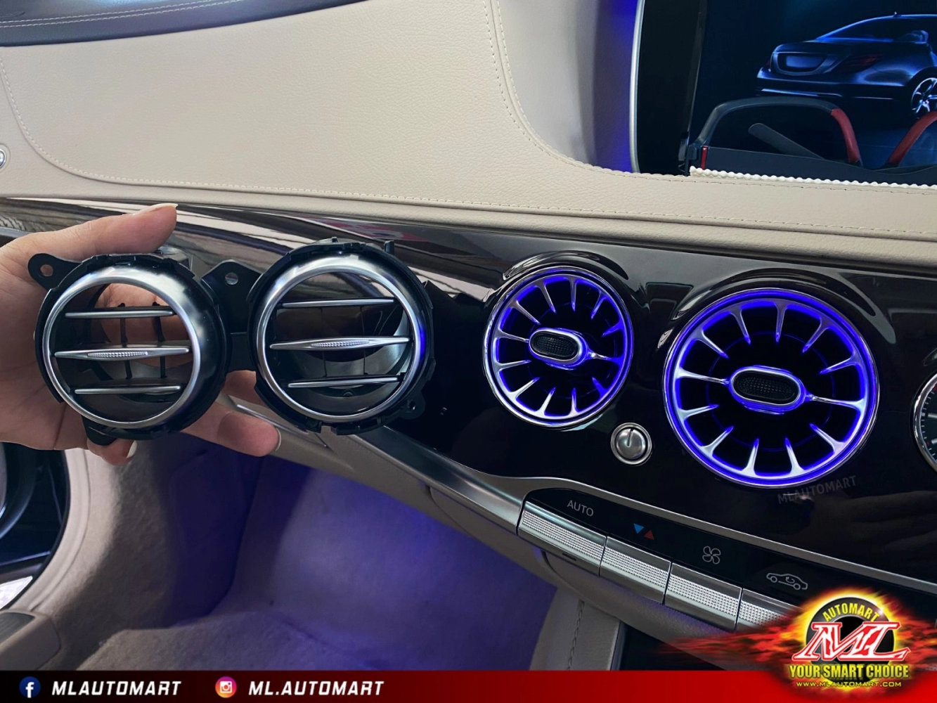 Mercedes Benz S Class W222 Turbine Airvent