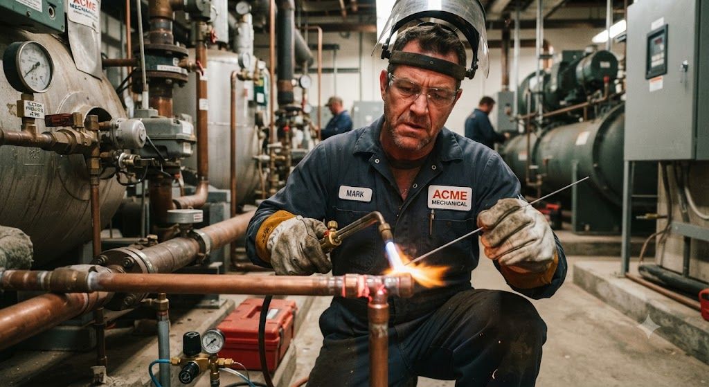 refrigeration system industrial brazing process