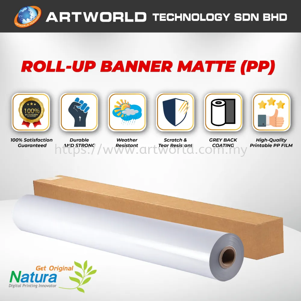 Roll Up Banner Material Matte PP Film Natura