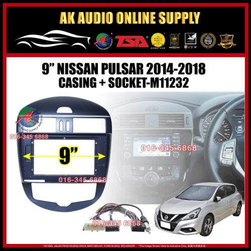 Nissan Pulsar 2014 - 2018 Android 9” inch Casing + Socket - M11232