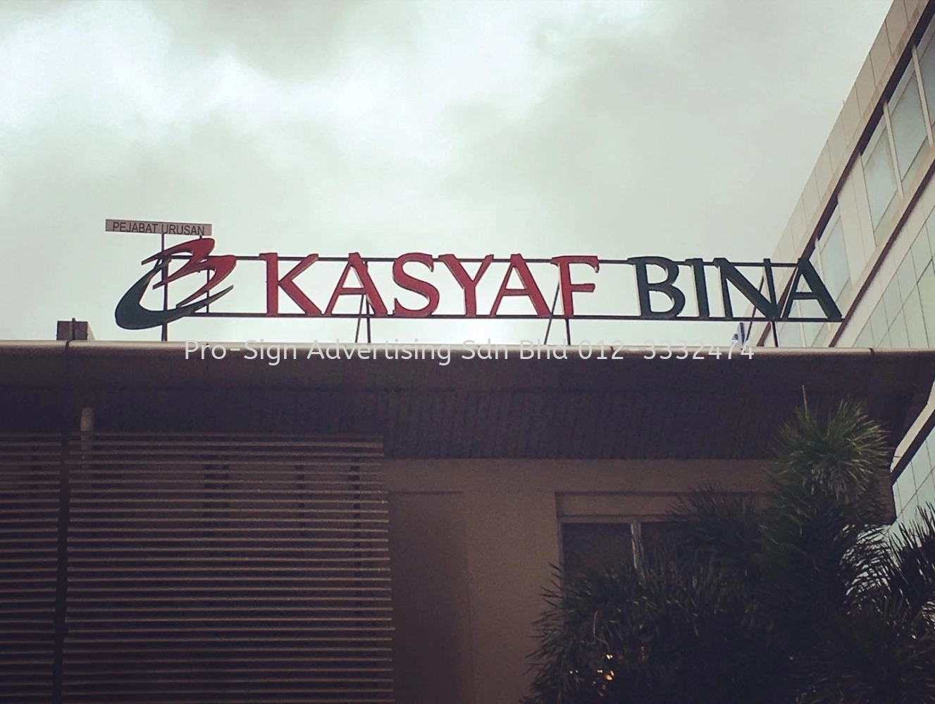 BOX UP LED FRONT LIT ROOF TOP SIGNAGE (KASYAF BINA, KL, 2020)