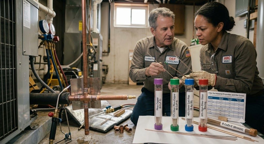 brazing filler rod selection HVAC