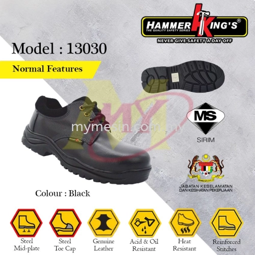 HAMMER KING'S 13030 Safety Shoes - Normal Features (Low Cut / Laced)