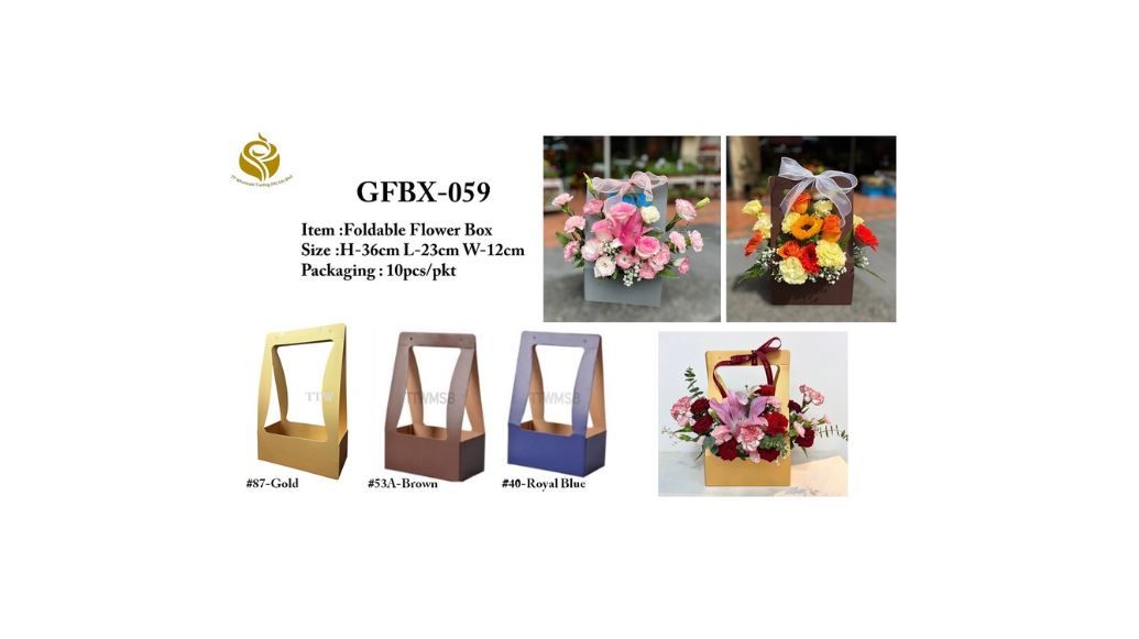 Foldable Flower Gift Box – Elegant & Easy-to-Assemble Present Packaging (GFBX-059)