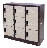 Half height 9 compartment steel locker