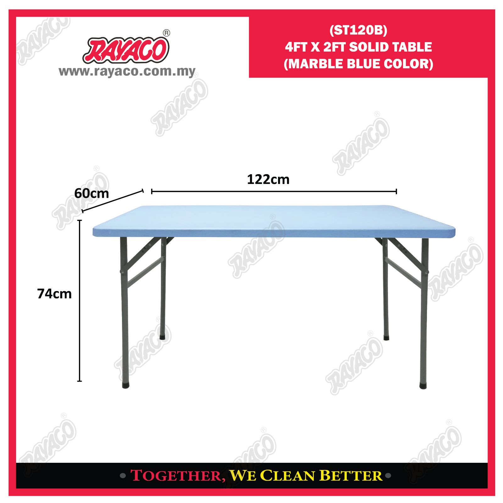 ST120B 4 x 2FT SOLID TABLE