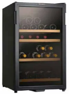 VINTEC 30-Bottle Single Zone Freestanding Wine Cabinet with Aluminium Glass Frame VWS035SCA-X