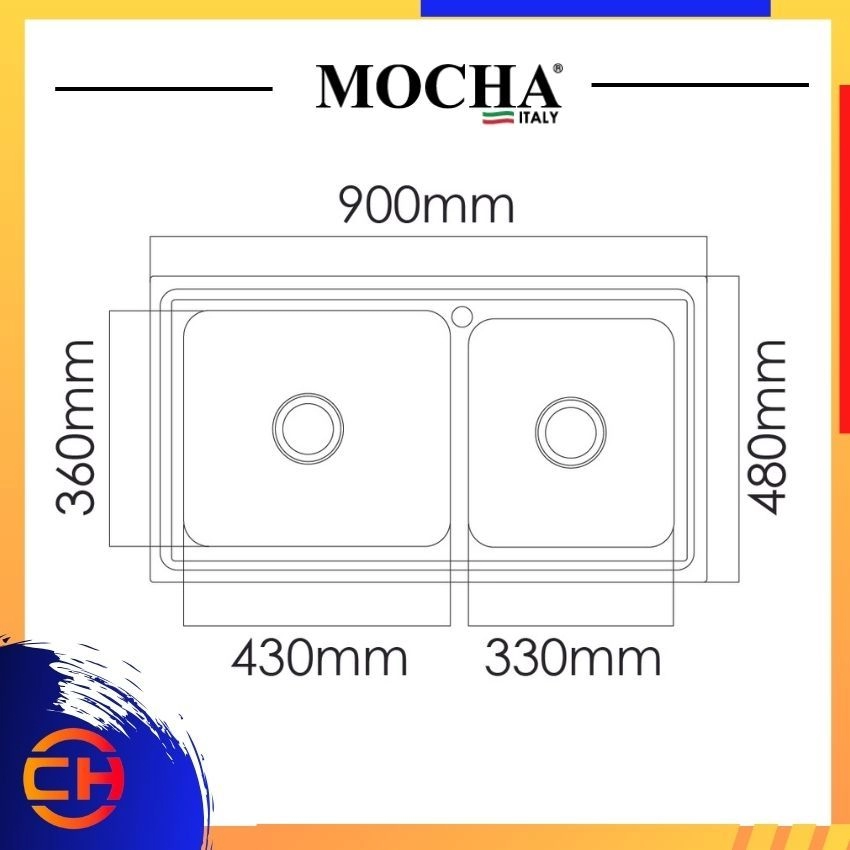 MOCHA MAP9048 Stainless Steel Kitchen Sink