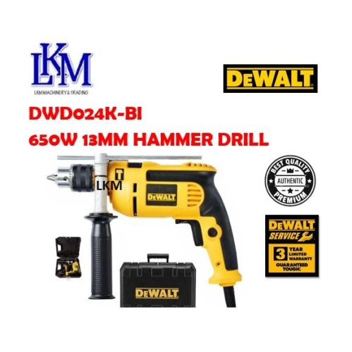 Dewalt DWD024K-B1 650W 13mm Hammer Drill